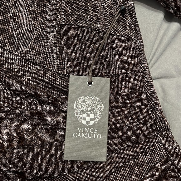 Vince Camuto Metallic Animal Print Dress sz 8 - Picture 5 of 5